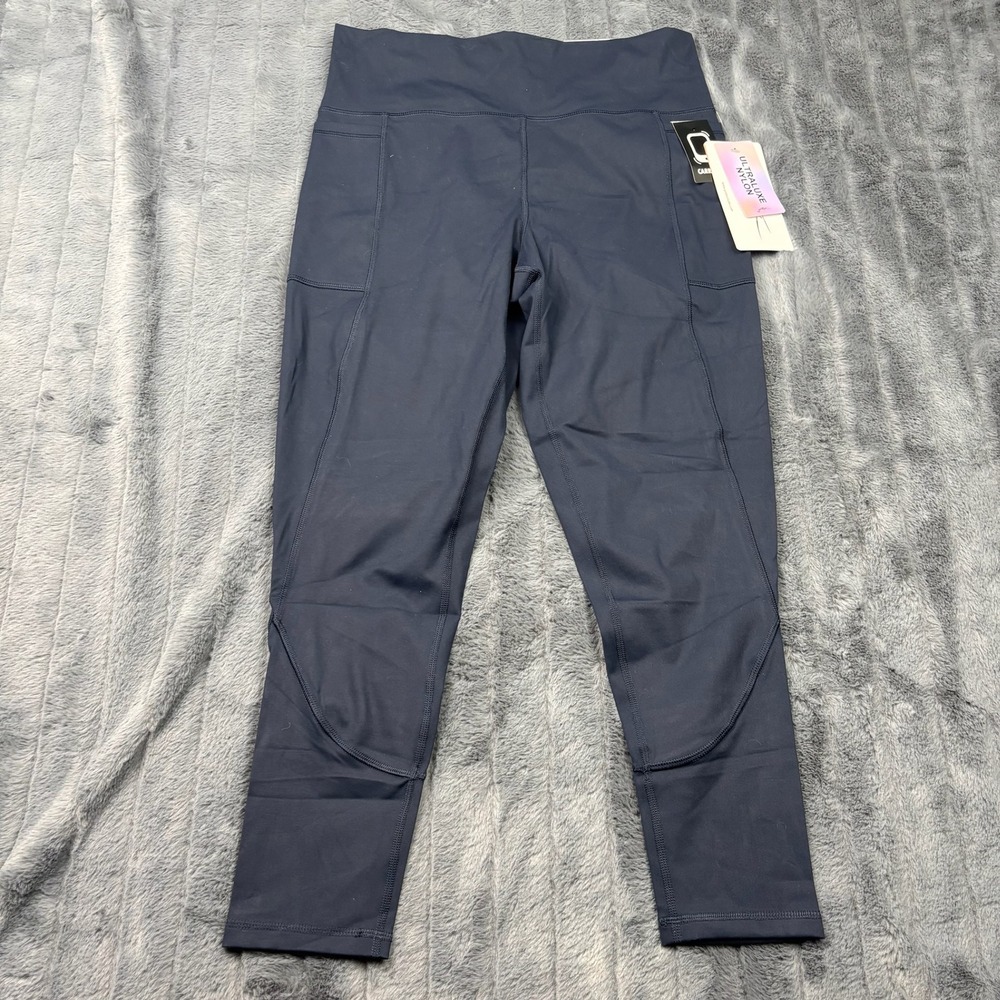 X by Gottex Inter-Luxe Ankle Leggings Midnight Navy XL Phone Pocket GMN5106L